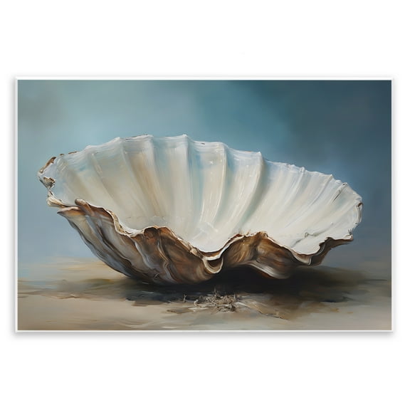 Stupell Industries Neutral Beach Seashell Nautical & Beach Painting Unframed Art Print Wall Art, 15 x 10