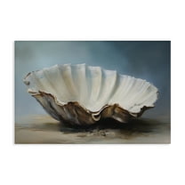 Stupell Industries Neutral Beach Seashell Nautical & Beach Painting Wrapped Canvas Art Print Wall Art, 24 x 16
