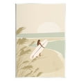 thumbnail image 1 of Stupell Industries Neutral Beach Sunset Surfing Woman Coastal Painting Unframed Art Print Wall Art, 1 of 6