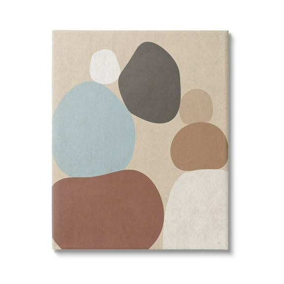 Stupell Industries Neutral Boho Contemporary Rocks Abstract Painting Gallery Wrapped Canvas Print Wall Art