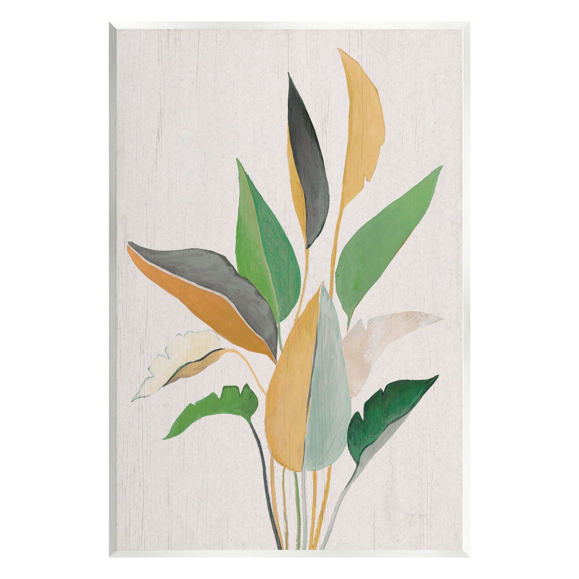 Stupell Industries Neutral Botanical Leaves Botanical & Floral Painting Unframed Art Print Wall Art, 10 x 15