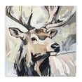 thumbnail image 1 of Stupell Industries Traditional Neutral Bull Elk Portrait Canvas Art, 17 x 17, by Tina LeCour, 1 of 8