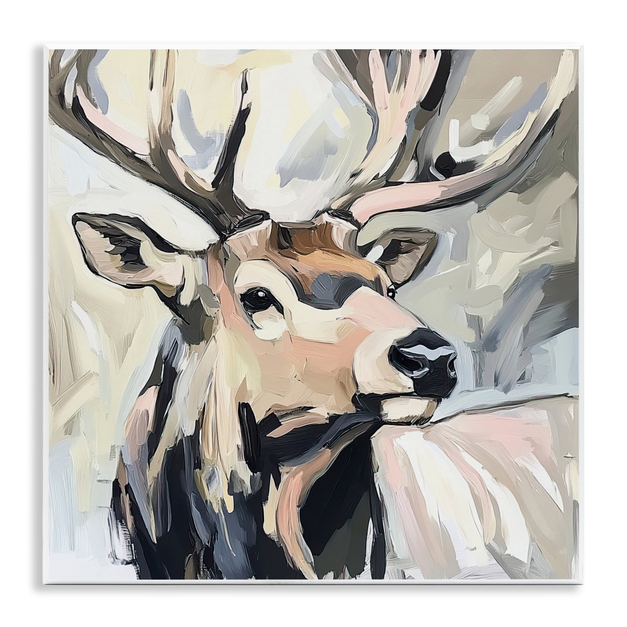 Stupell Industries Neutral Bull Elk Portrait Wall Plaque Art, design by Tina LeCour