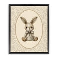 thumbnail image 1 of Stupell Industries Cottage Neutral Bunny in Oval Border Black Floating Frame Canvas Art, 17 x 21, by LSR Design Studio, 1 of 8