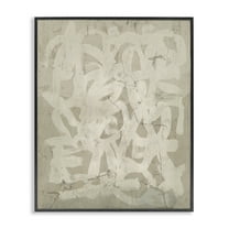 Stupell Industries Neutral Chaotic Pattern Abstract Painting Black Framed Art Print Wall Art, 11 x 14