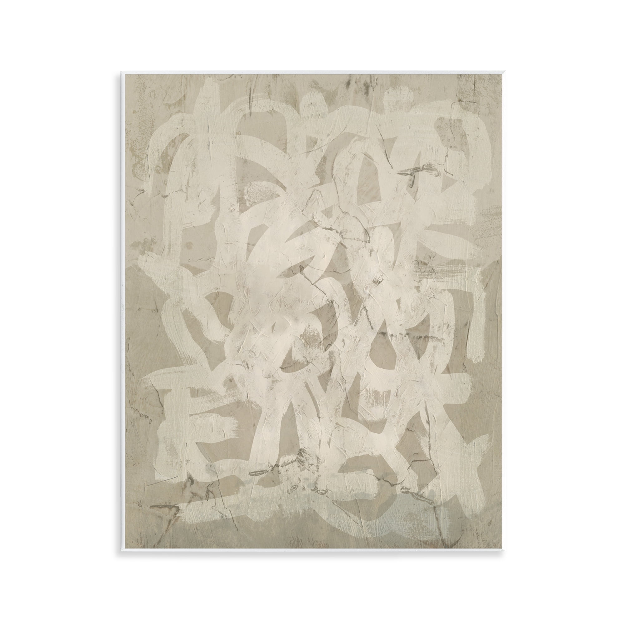 Stupell Industries Neutral Chaotic Pattern Abstract Painting Unframed Art Print Wall Art, 11 x 14