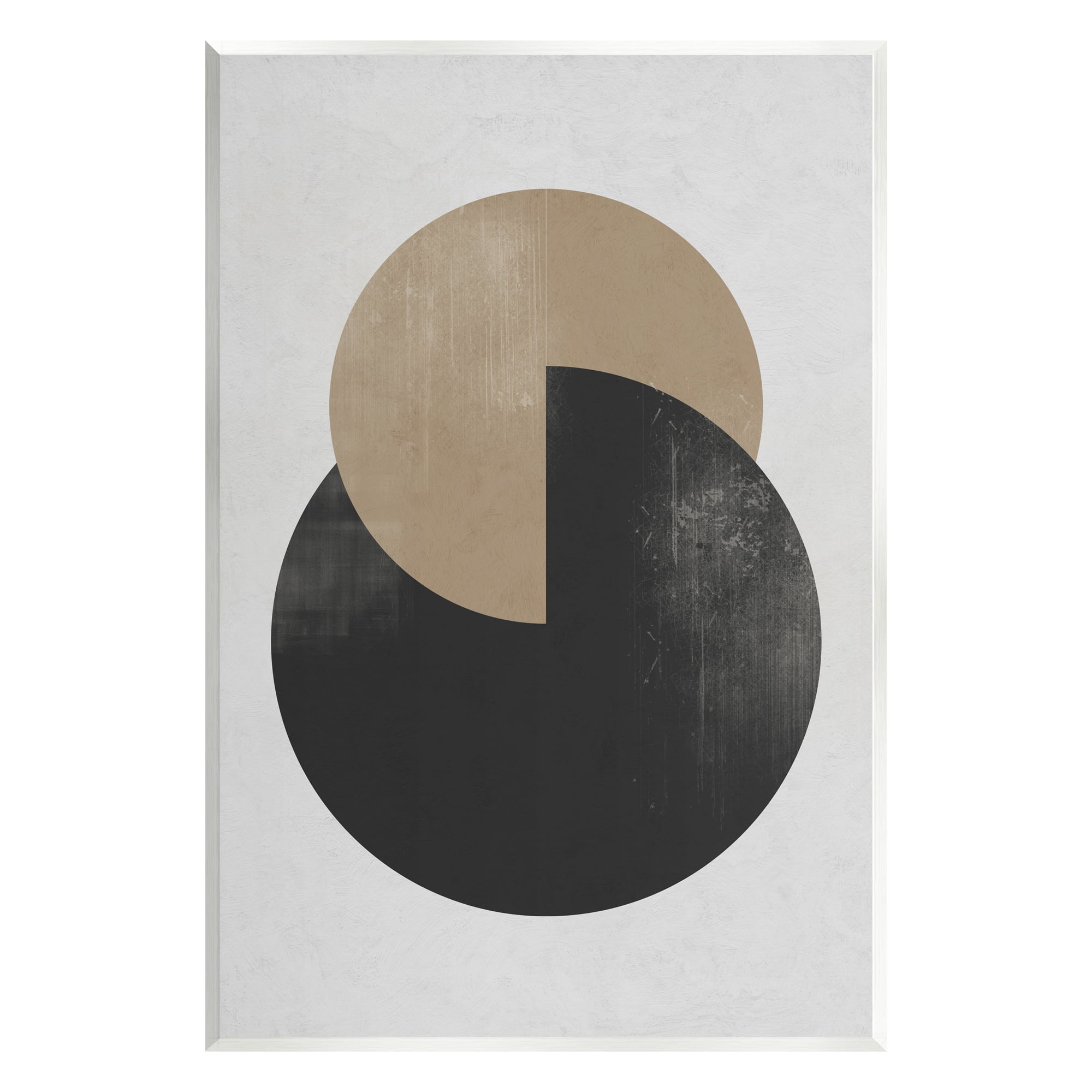 Stupell Industries Neutral Circles Overlapping Abstract Painting Unframed Art Print Wall Art, 10 x 15