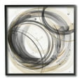 thumbnail image 1 of Stupell Industries Neutral Circular Abstract Abstract Painting Black Framed Art Print Wall Art, 12 x 12, 1 of 9