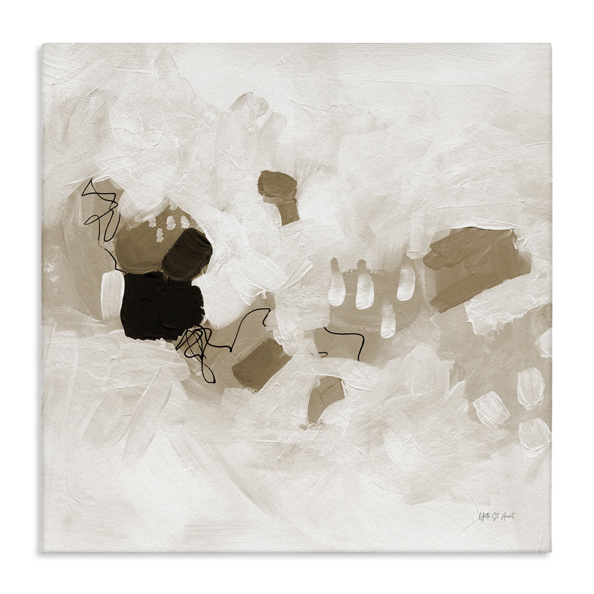 Stupell Industries Neutral Classic Conservatory Abstract Painting Gallery Wrapped Canvas Art Print Wall Art, 36 x 36