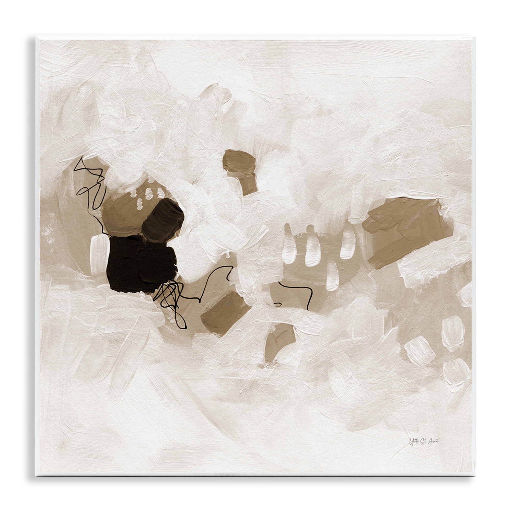 Stupell Industries Neutral Classic Conservatory Abstract Painting Unframed Art Print Wall Art, 12 x 12