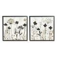 thumbnail image 1 of Stupell Industries Neutral Flower Hues Rustic Boho Botanical & Floral Painting Black Framed Art Print Wall Art, Set of 2, 1 of 5