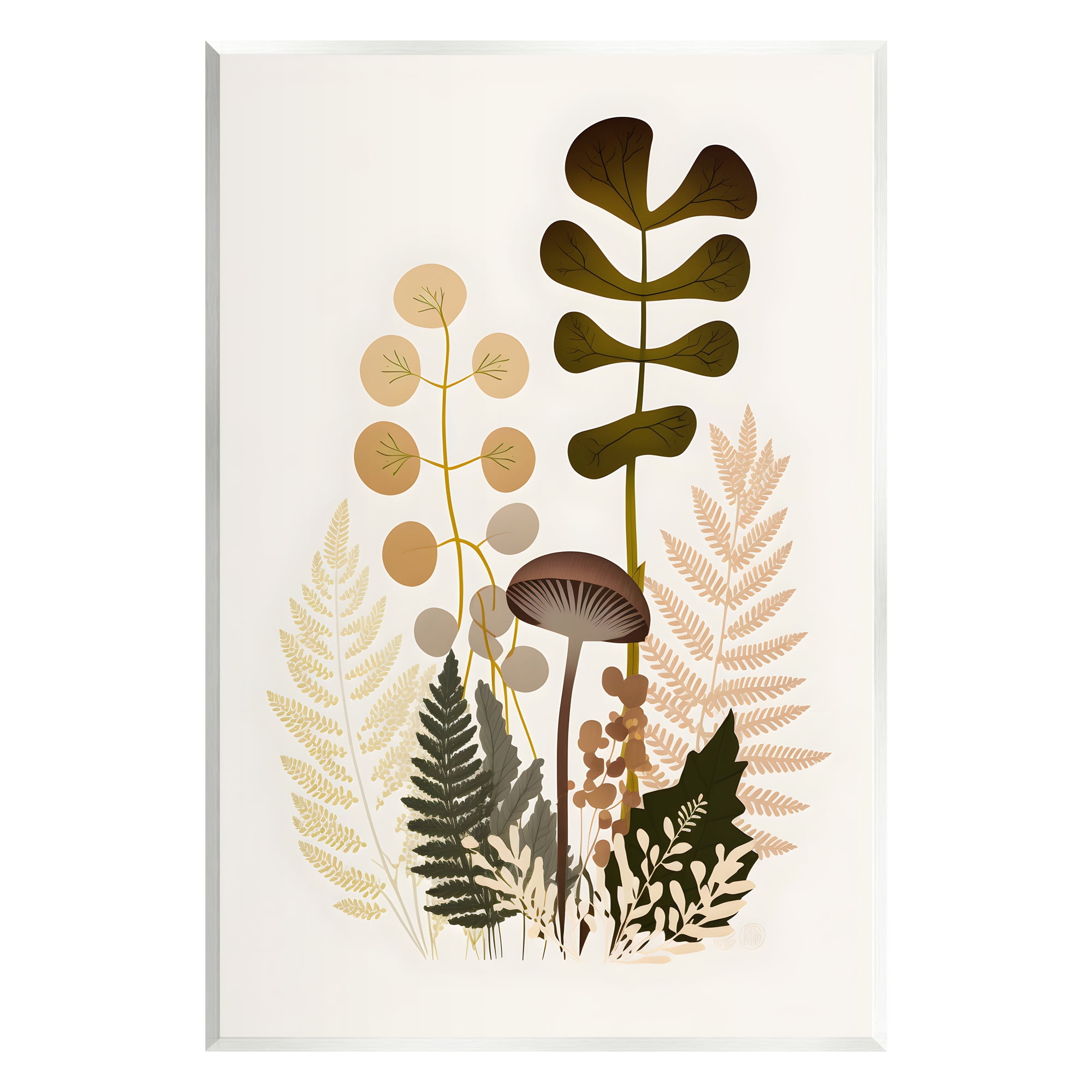 Neutral Forest Botanicals Rustic Wood Wall Art, 10 x 15