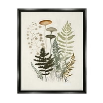 Stupell Industries Neutral Forest Ferns Botanical & Floral Painting Black Floater Framed Canvas Art Print Wall Art, 17 x 21