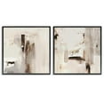 thumbnail image 1 of Stupell Industries Neutral Forms on Beige Abstract Painting Black Framed Art Print Wall Art, 24 x 24, Set of 2, 1 of 2