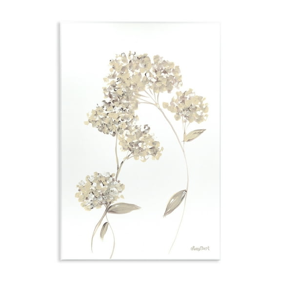 Stupell Industries Neutral Geranium Florets Botanical & Floral Painting Unframed Art Print Wall Art, 10 x 15