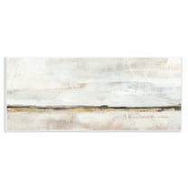 Stupell Industries Neutral Horizon Landscape Abstract Painting Unframed Art Print Wall Art, 17 x 7