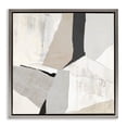thumbnail image 1 of Stupell Industries Neutral Hued Abstract Shapes Abstract Painting Gray Floater Framed Canvas Art Print Wall Art, 25 x 25, 1 of 9