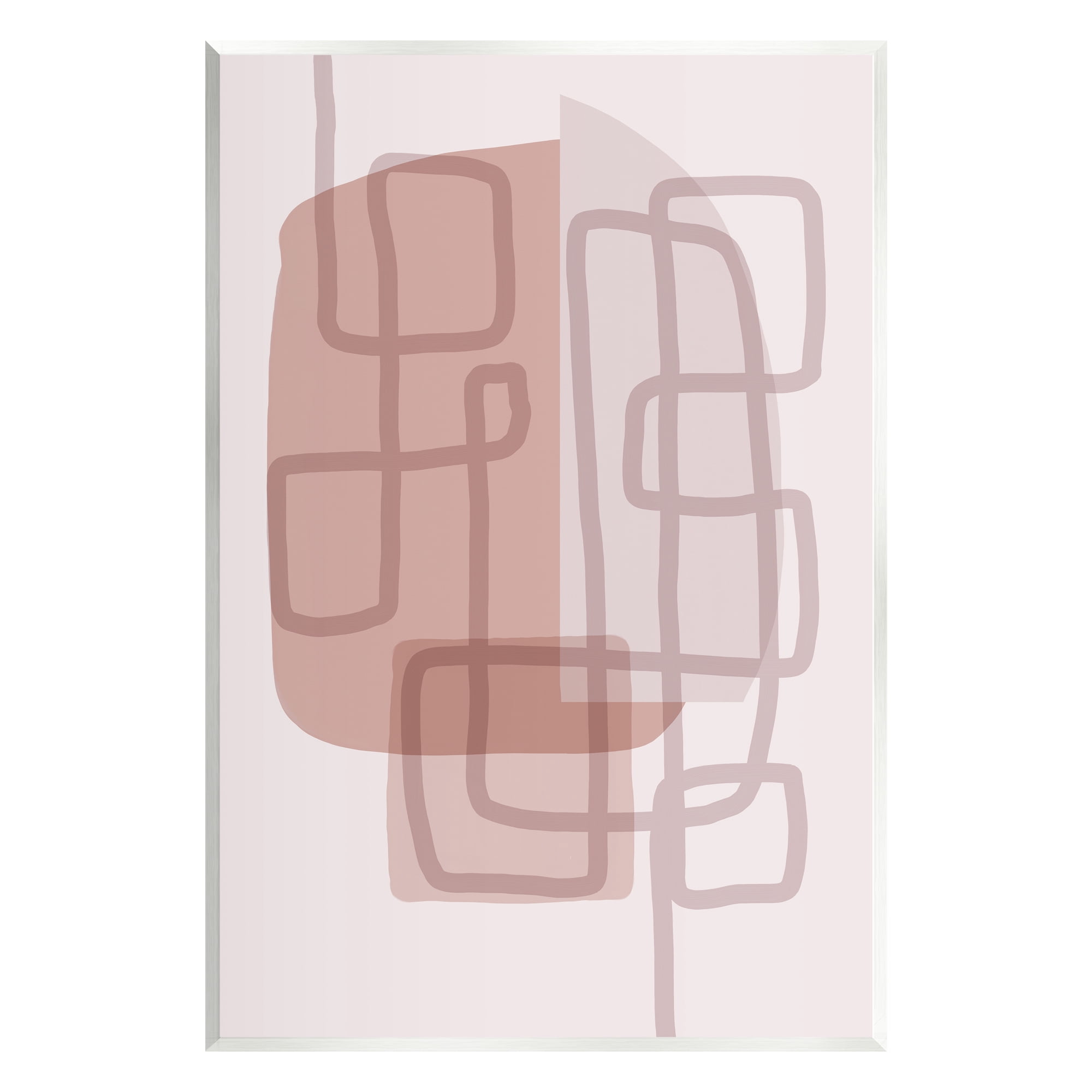 Stupell Industries Neutral Hues Abstract Shapes Abstract Painting Unframed Art Print Wall Art