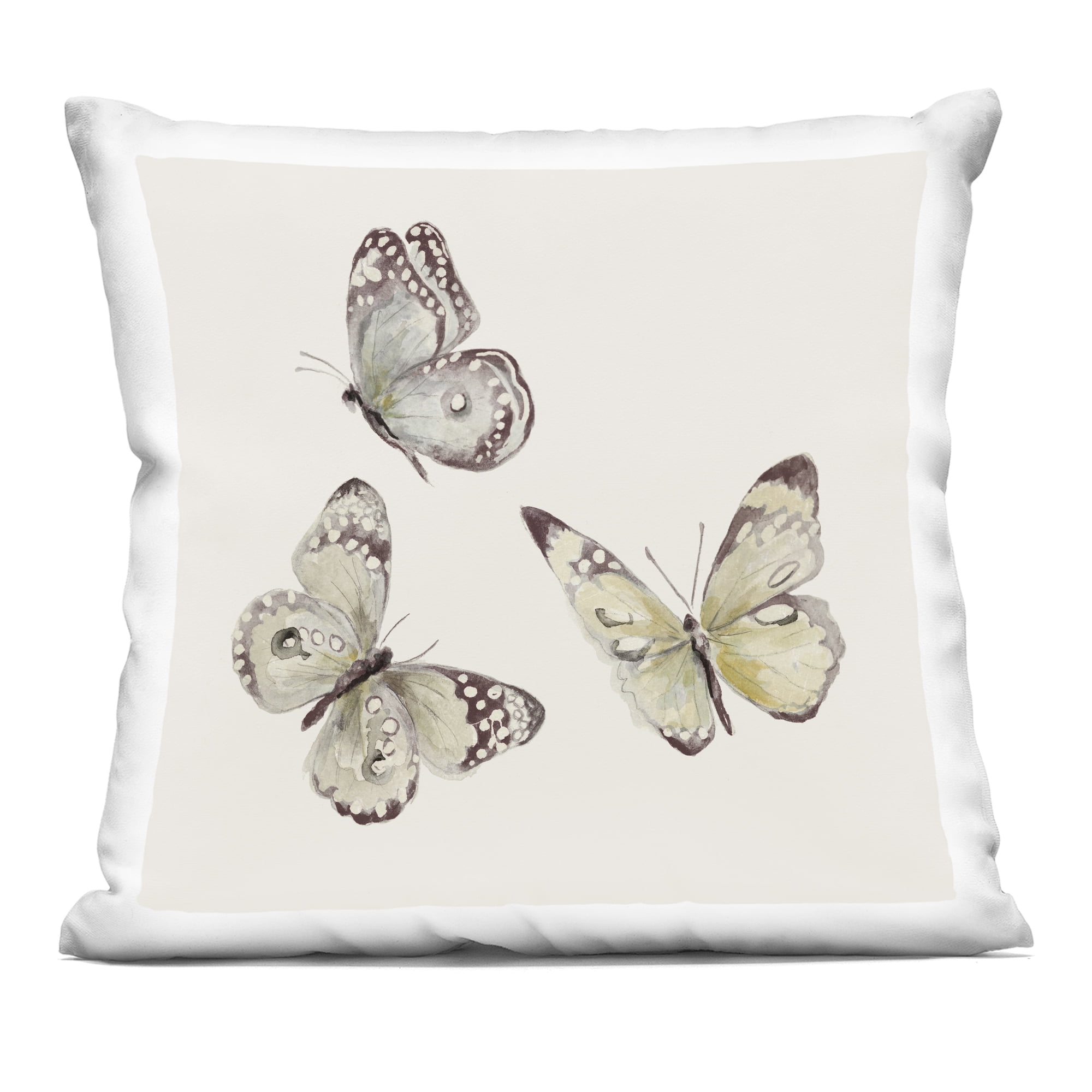 Stupell Industries Neutral Isolated Butterflies Decorative Printed Throw Pillow, design by Patricia Pinto