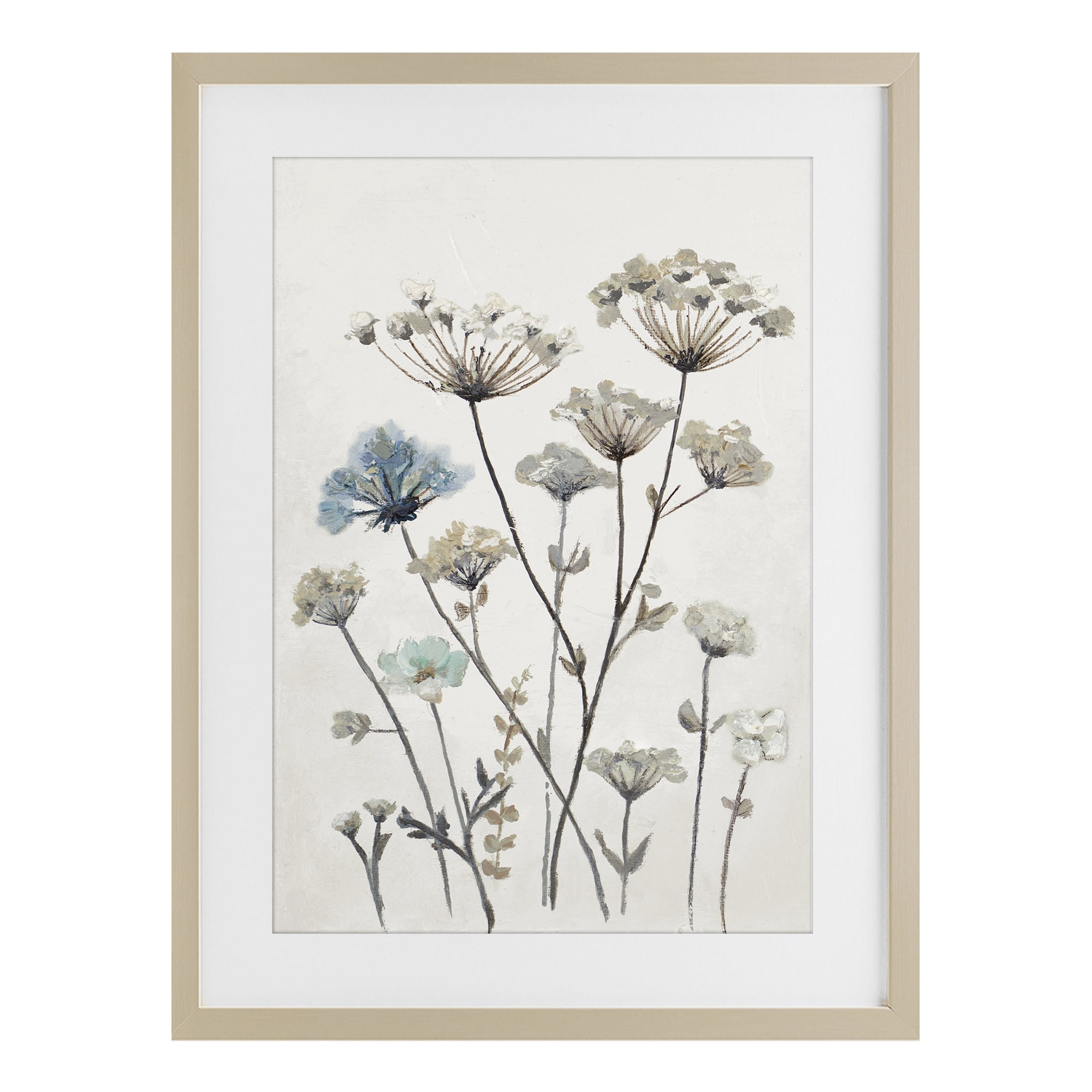 Stupell Industries Neutral Jardin Azul Birch Framed Print Under Glass, design by Patricia Pinto