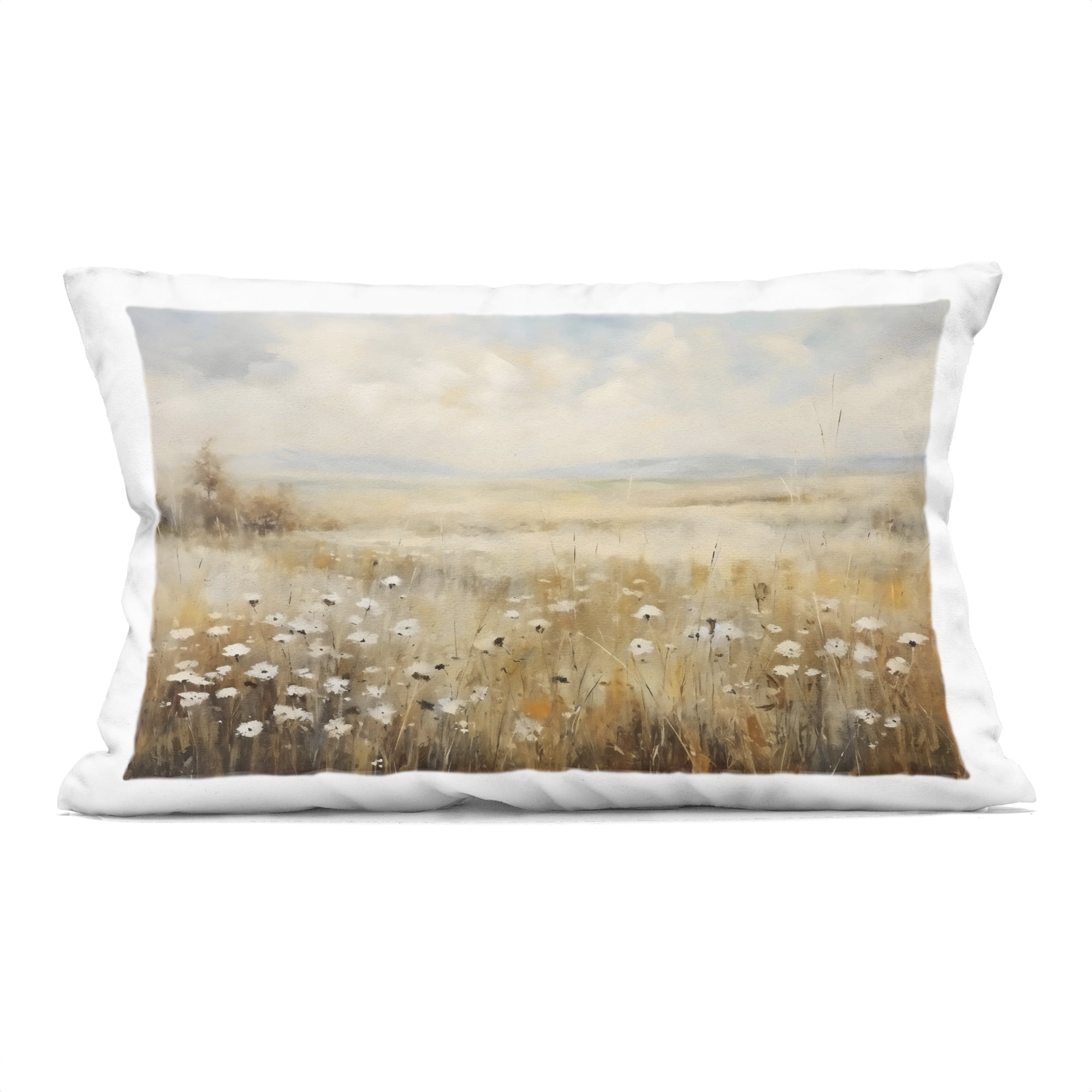 Stupell Industries Neutral Land Calmness Decorative Printed Throw Pillow, design by Creative Studio, 14 x 7 x 20