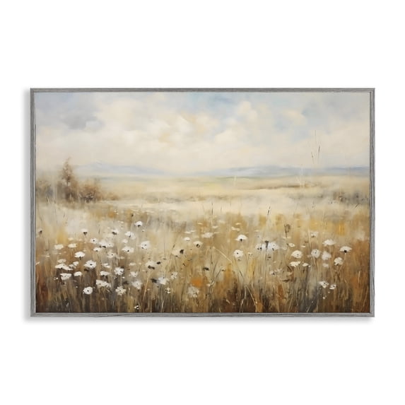 Stupell Industries Traditional Neutral Land Calmness Gray Framed Giclee Art, 24 x 16, by Creative Studio