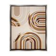 thumbnail image 1 of Stupell Industries Neutral Overlapping Arches Abstract Painting Gray Floater Framed Canvas Art Print Wall Art, 25 x 31, 1 of 10