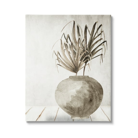 Stupell Industries Neutral Palms Still Life Botanical & Floral Painting Gallery Wrapped Canvas Art Print Wall Art, 30 x 40
