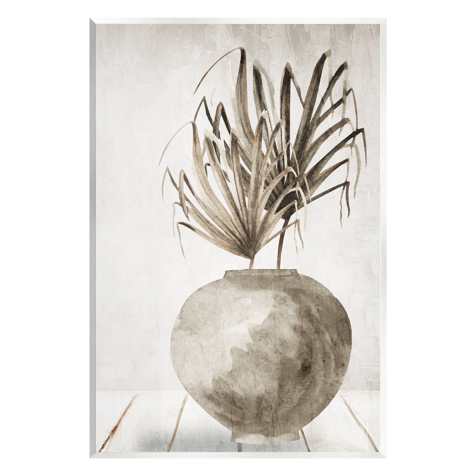Stupell Industries Neutral Palms Still Life Botanical & Floral Painting Unframed Art Print Wall Art, 13 x 19