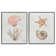 thumbnail image 1 of Stupell Industries Neutral Pastel Sea Life Nautical & Beach Painting Black Framed Art Print Wall Art, 11 x 14, Set of 2, 1 of 2