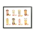 thumbnail image 1 of Stupell Industries Neutral Patterned Cowboy Boots Beauty & Fashion Painting Black Framed Art Print Wall Art, 20 x 16, 1 of 9