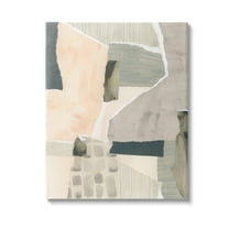 Stupell Industries Neutral Patterns Abstract Abstract Painting Gallery Wrapped Canvas Art Print Wall Art, 16 x 20