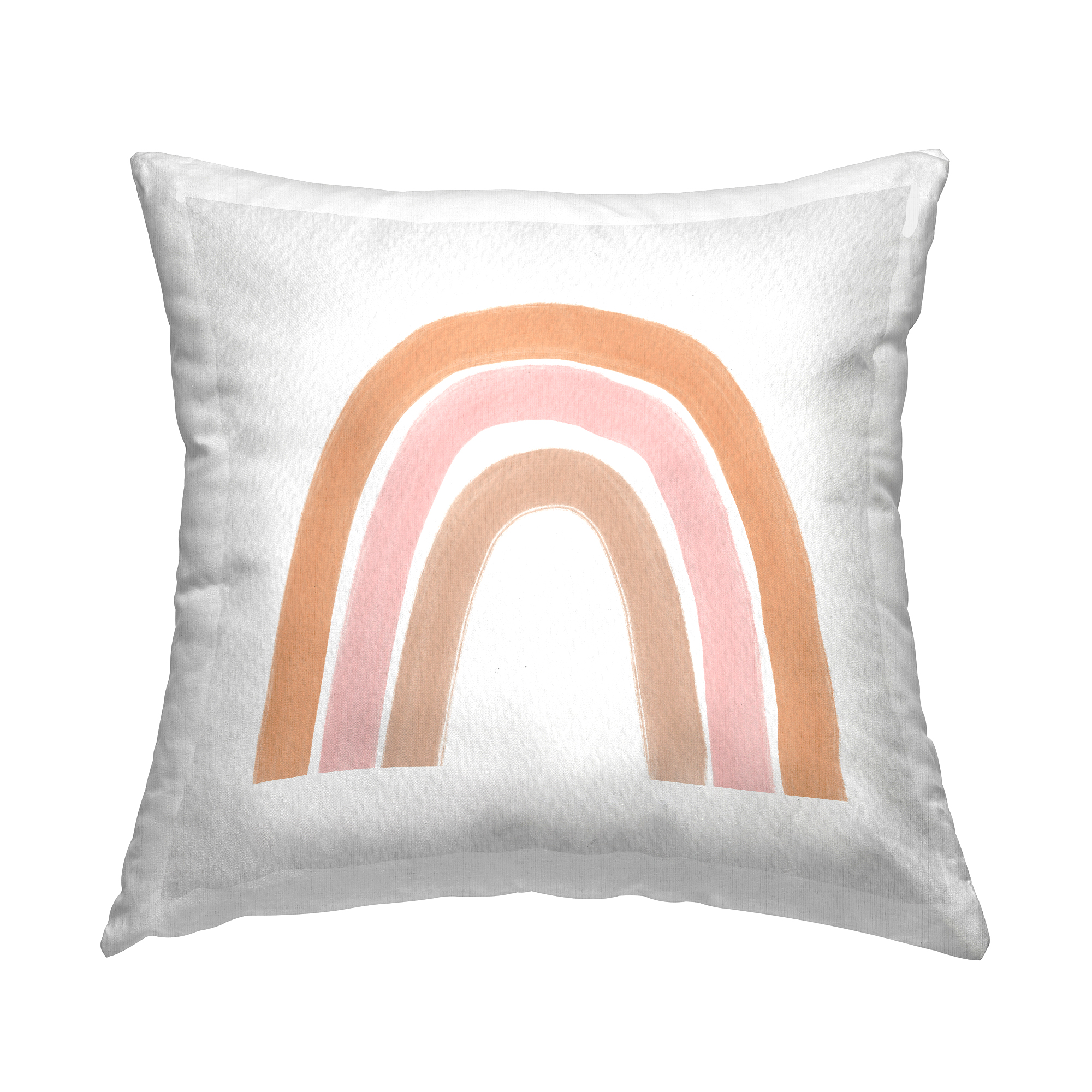 Stupell Industries Neutral Pinks Casual Rainbow Arch Design Design by Amy Brinkman Throw Pillow