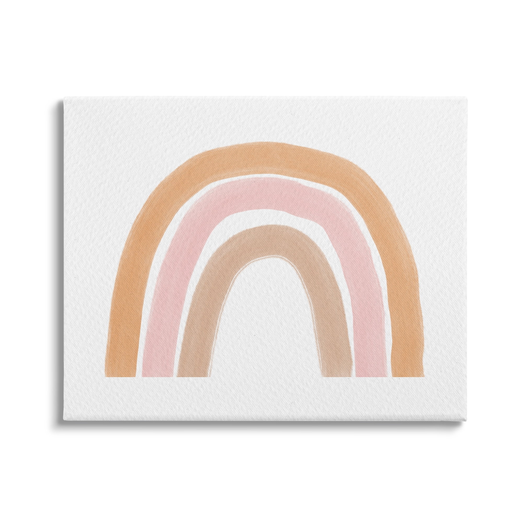 Stupell Industries Neutral Pinks Rainbow Symbol Casual Stripes Design Canvas Wall Art, 48 x 36, Design by Amy Brinkman