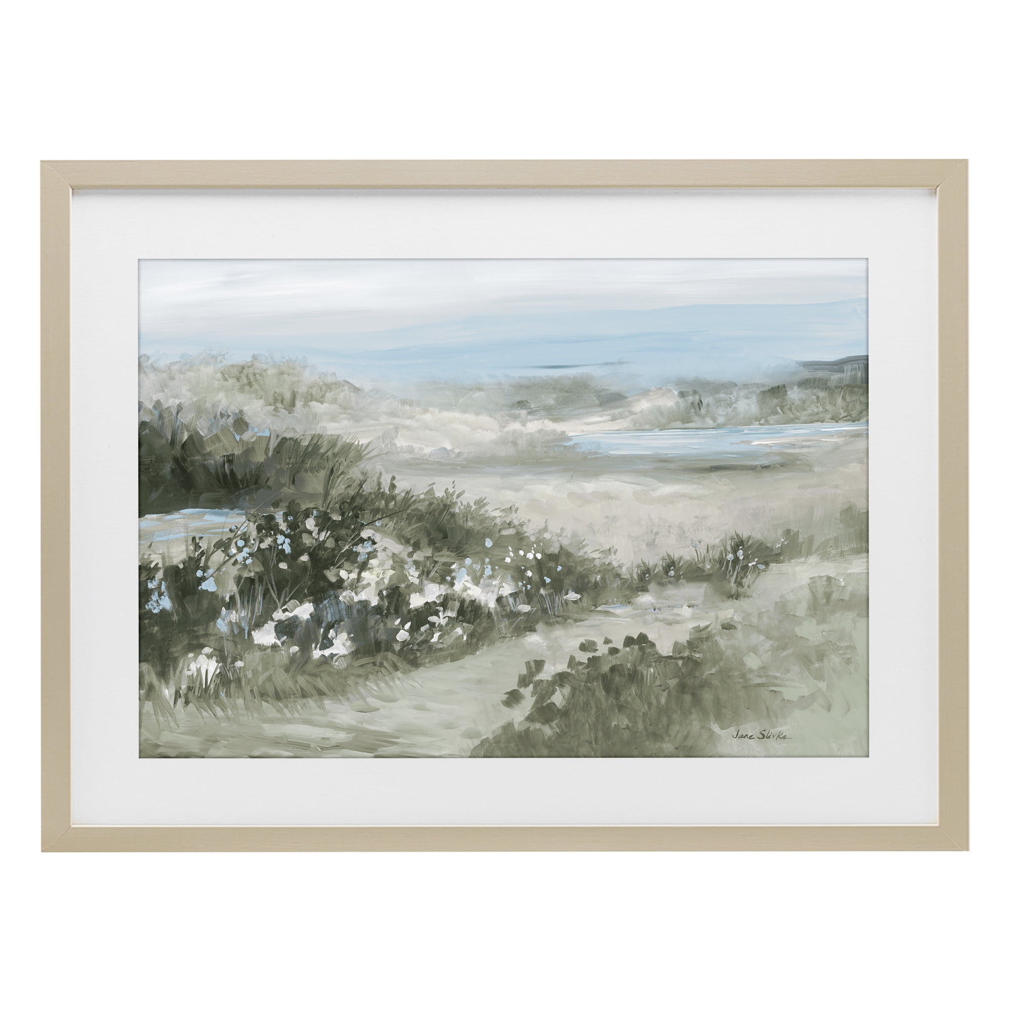 Stupell Industries Neutral Quiet Composition Landscape Birch Framed Print Under Glass, design by Jane Slivka