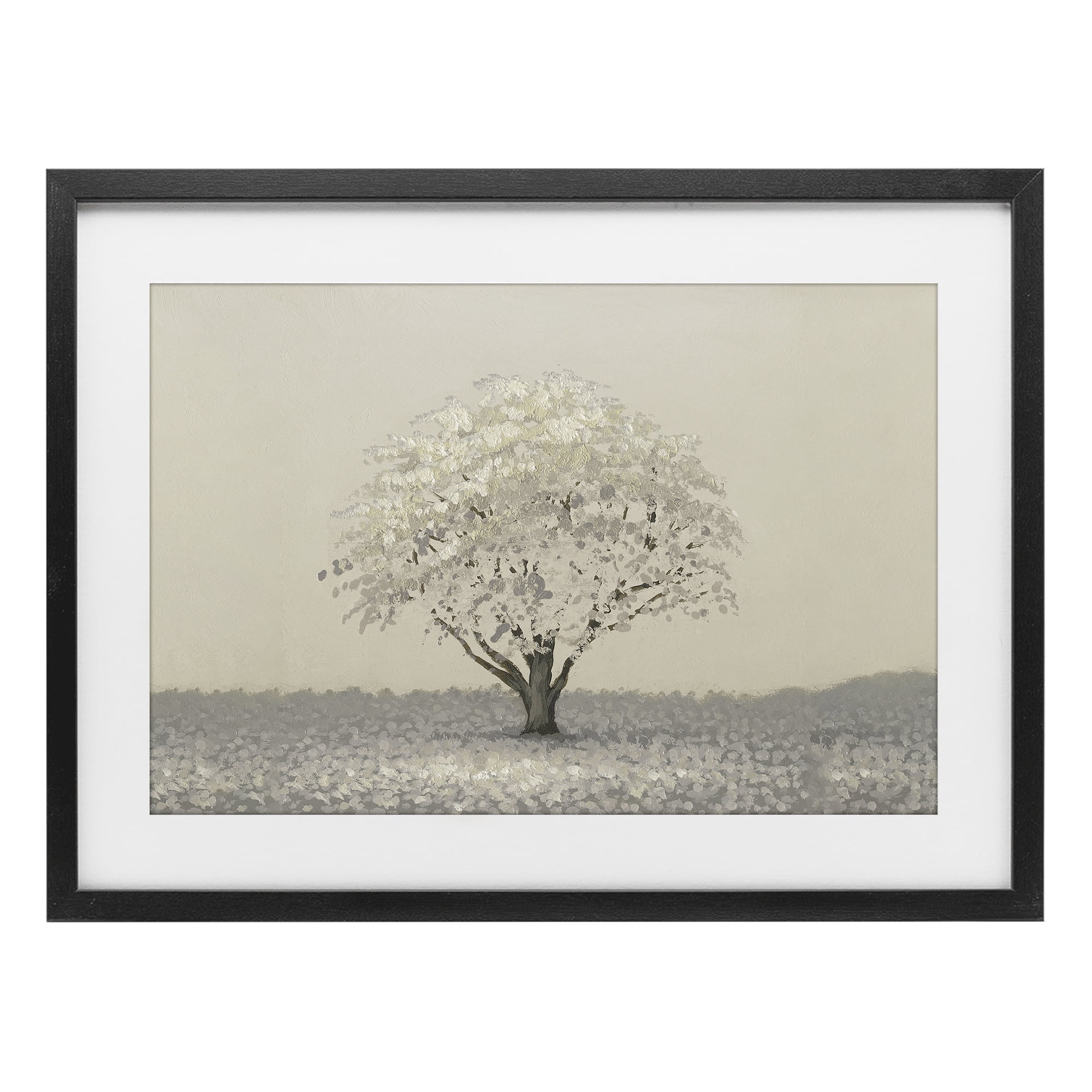 Stupell Industries Neutral Radiance Tree Black Framed Print Under Glass, design by Michael Marcon