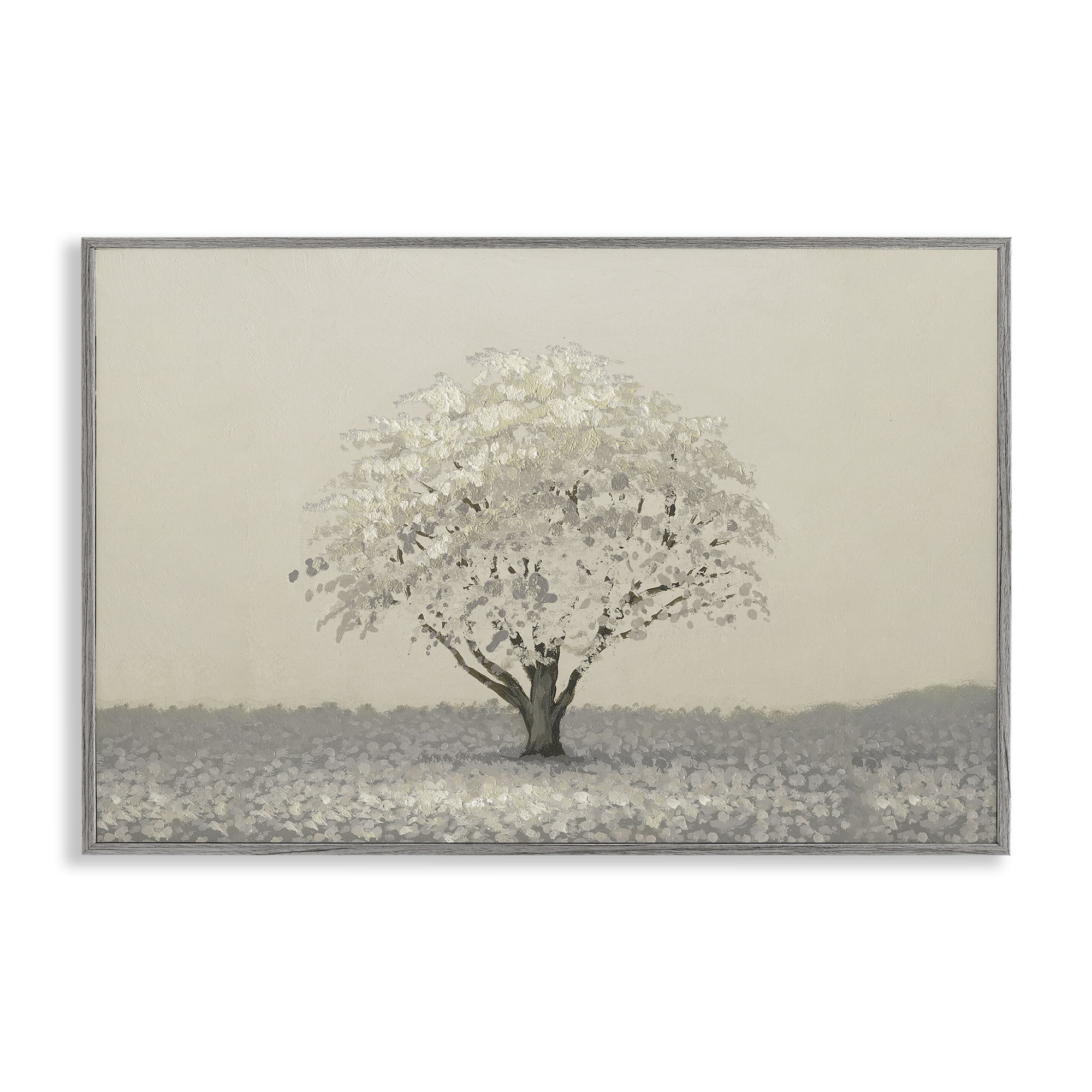 Stupell Industries Neutral Radiance Tree Gray Framed Giclee Art, design by Michael Marcon