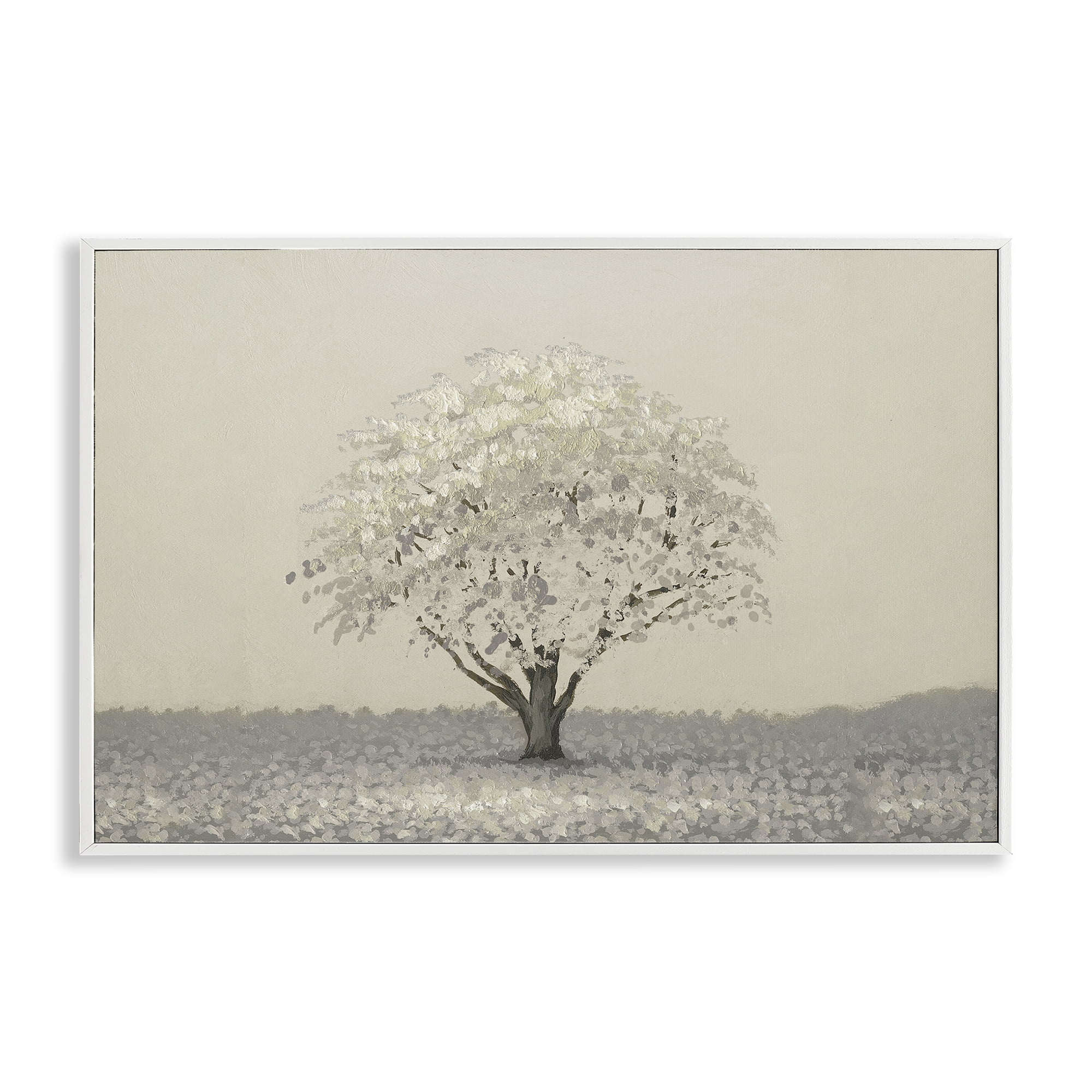 Stupell Industries Neutral Radiance Tree White Framed Giclee Art, design by Michael Marcon