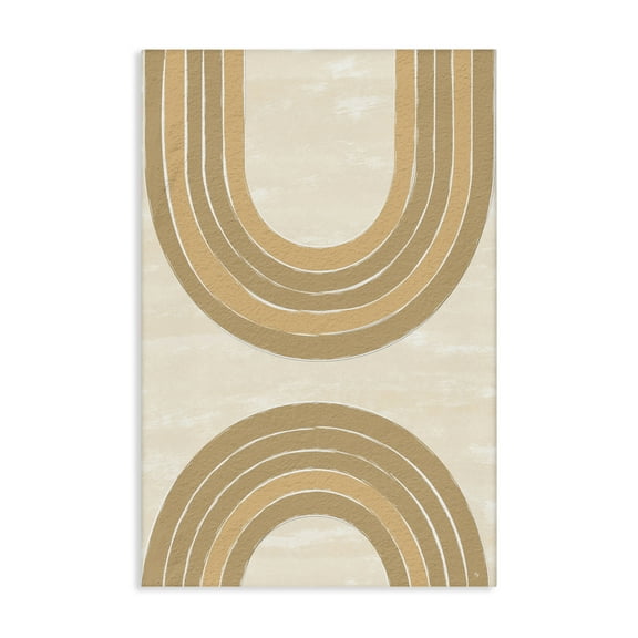 Stupell Industries Neutral Rainbow Arches Abstract Painting Gallery Wrapped Canvas Art Print Wall Art, 16 x 24