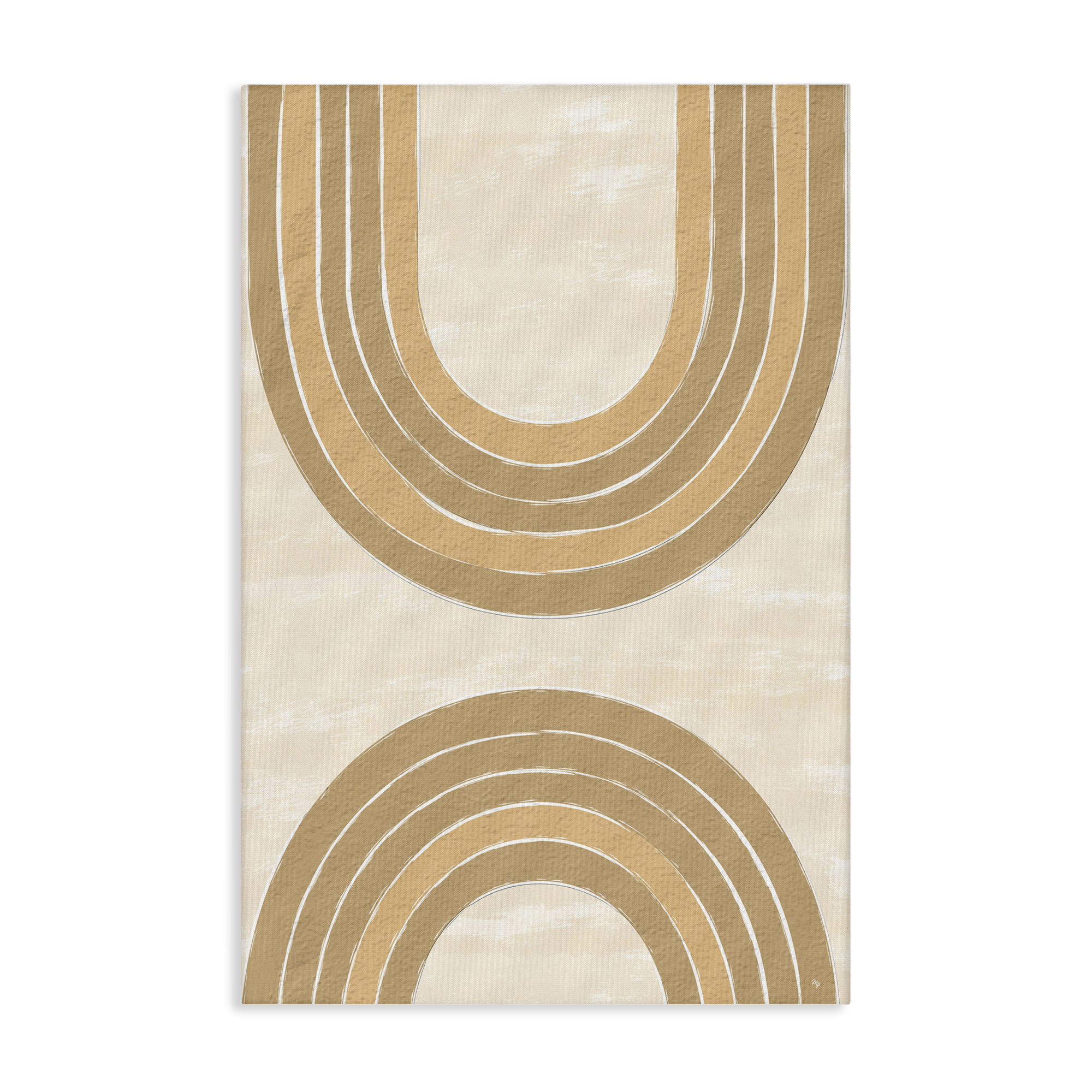 Stupell Industries Neutral Rainbow Arches Abstract Painting Gallery Wrapped Canvas Art Print Wall Art, 20 x 30