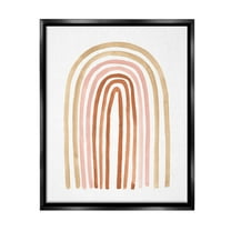 Stupell Industries Neutral Rainbow Arches Landscape Painting Black Floater Framed Canvas Art Print Wall Art, 17 x 21