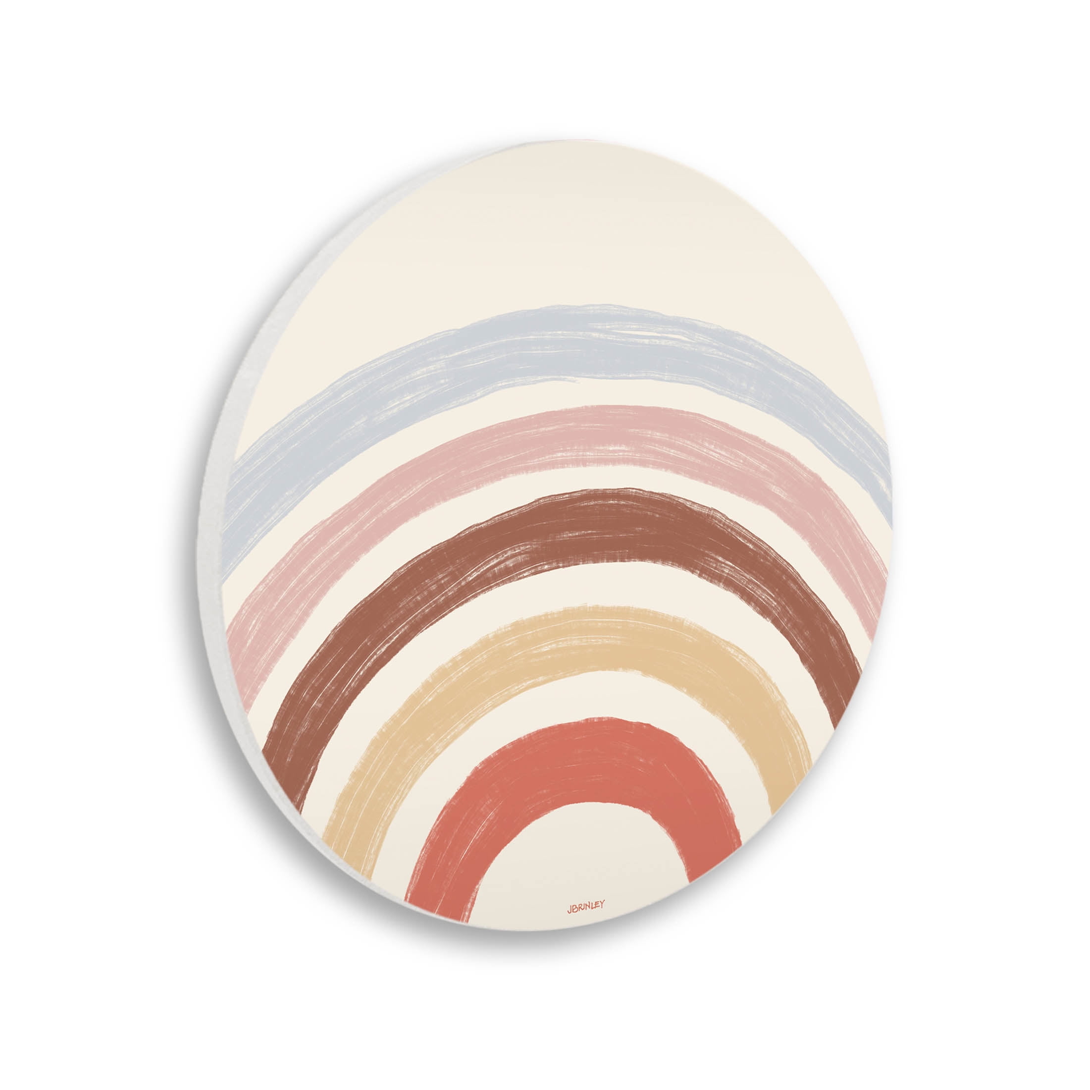 Stupell Industries Neutral Rainbow Stripes Graphic Art Unframed Art Print Wall Art, Design by Brinley Designs