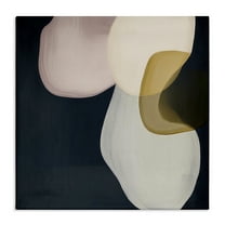 Stupell Industries Neutral Rounded Forms Abstract Painting Wrapped Canvas Canvas Art Print Wall Art, 17 x 17