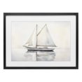thumbnail image 1 of Stupell Industries Tropical Neutral Sailboat Reflection Black Framed Print Under Glass, 20 x 14, by Petals Prints Design, 1 of 8