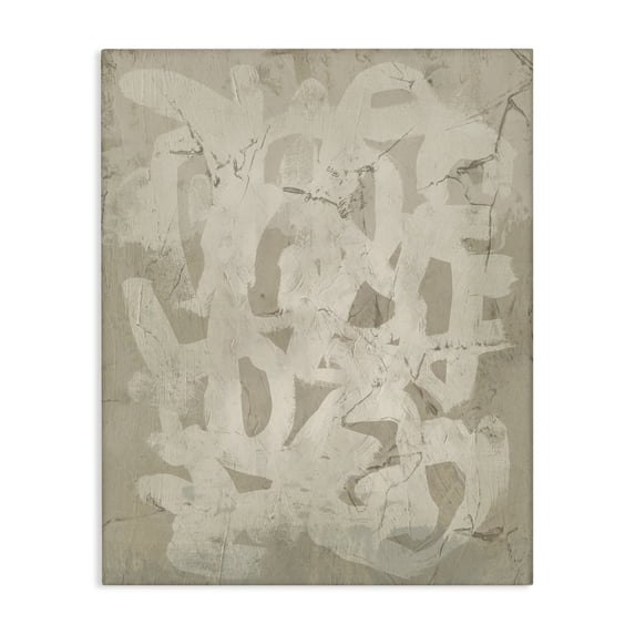 Stupell Industries Neutral Scribble Pattern Abstract Painting Gallery Wrapped Canvas Art Print Wall Art, 24 x 30