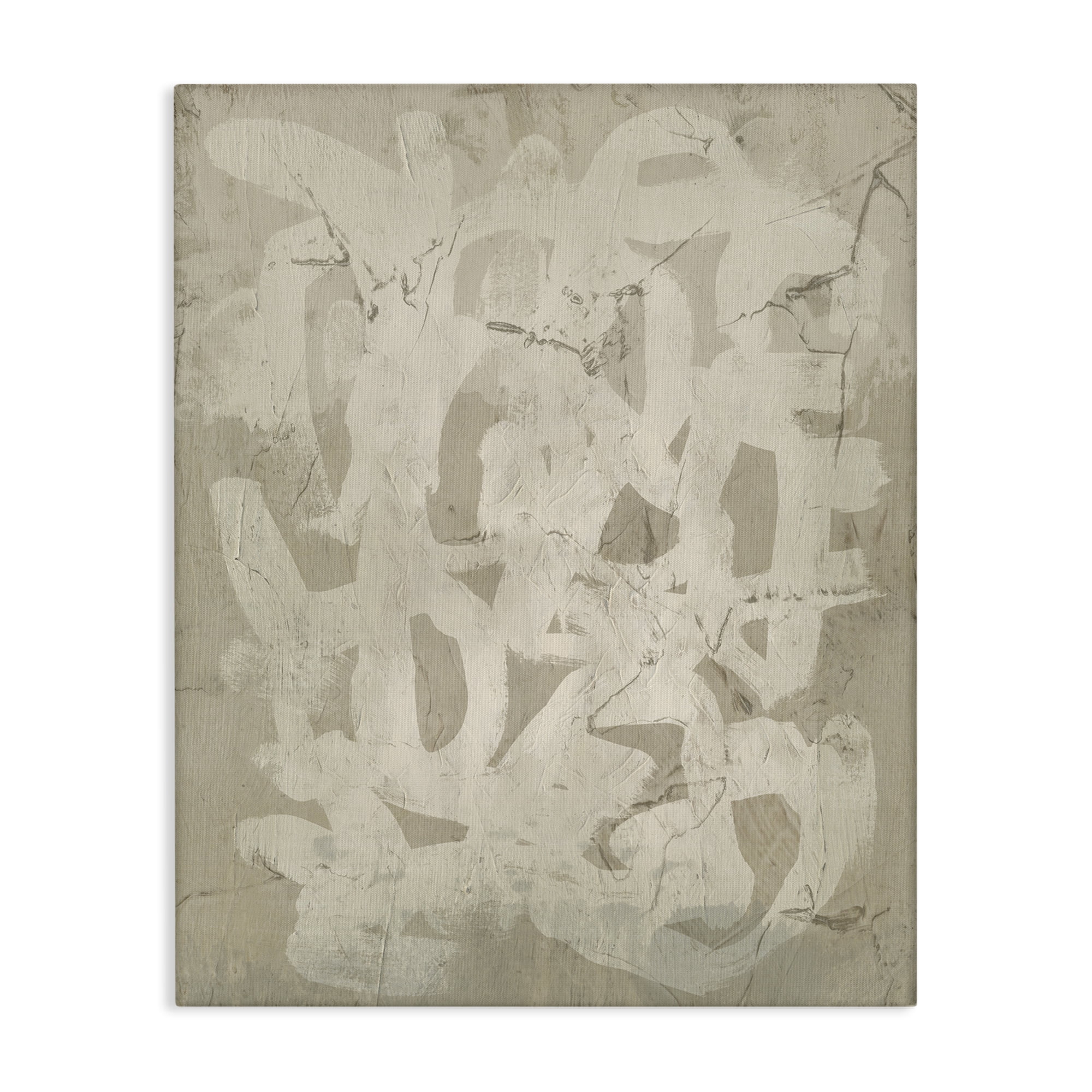 Stupell Industries Neutral Scribble Pattern Abstract Painting Gallery Wrapped Canvas Art Print Wall Art, 36 x 48