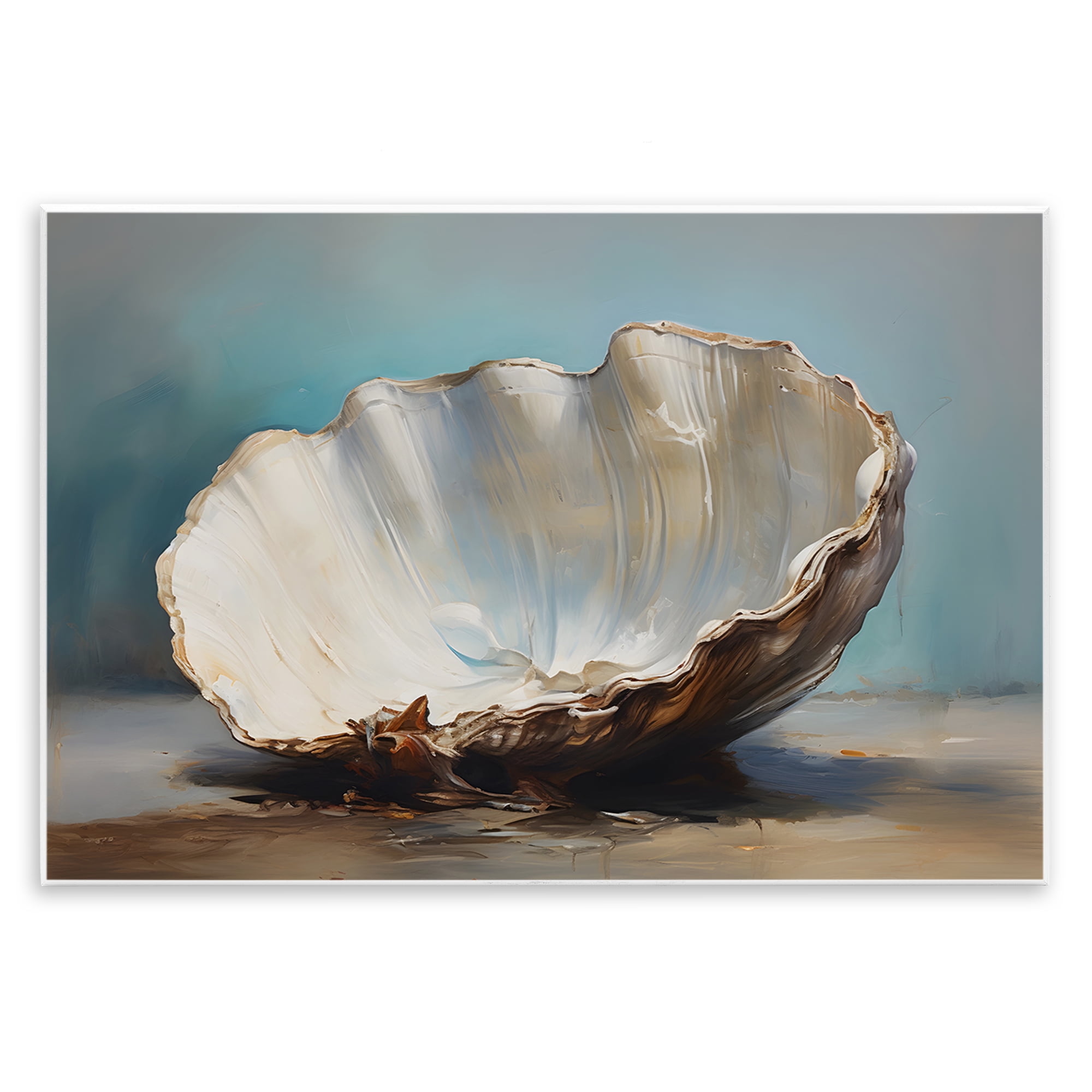Stupell Industries Neutral Shell Still Life Nautical & Beach Painting Unframed Art Print Wall Art, 15 x 10