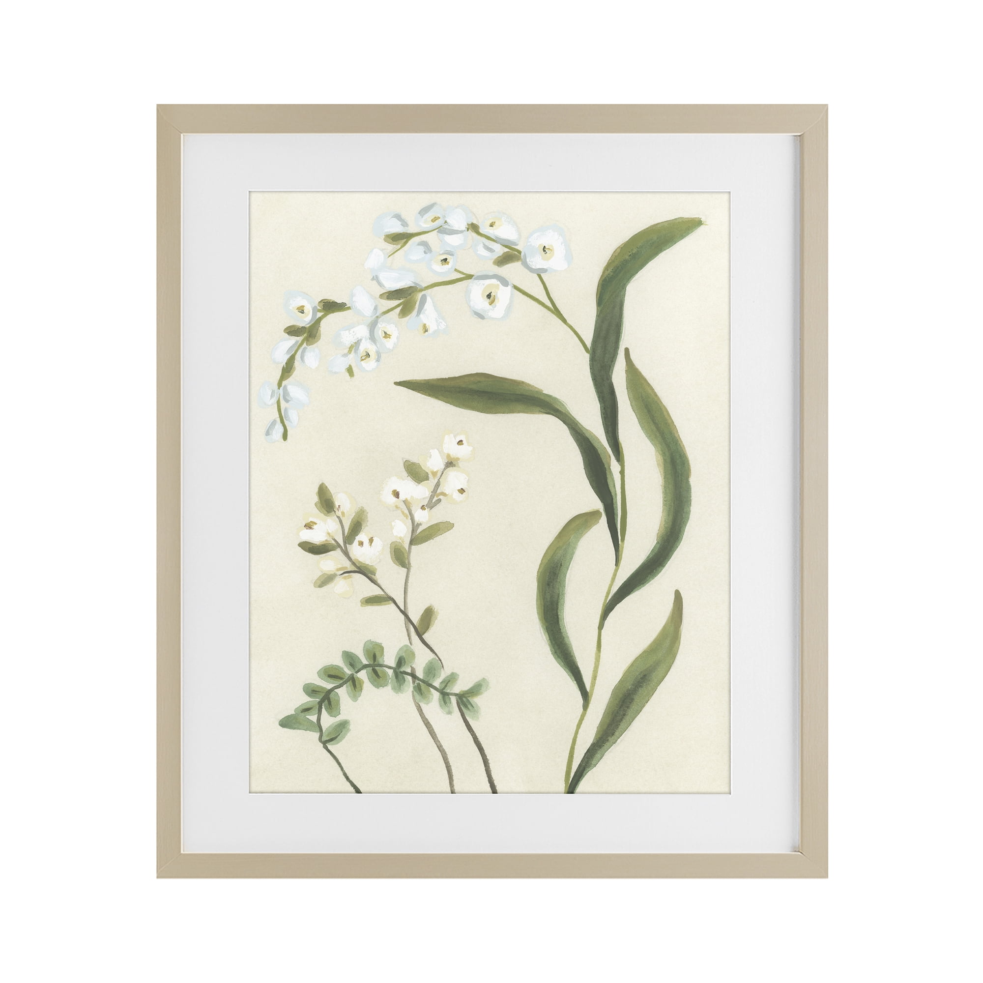 Stupell Industries Neutral Snowdrop Stems Birch Framed Print Under Glass, design by June Erica Vess