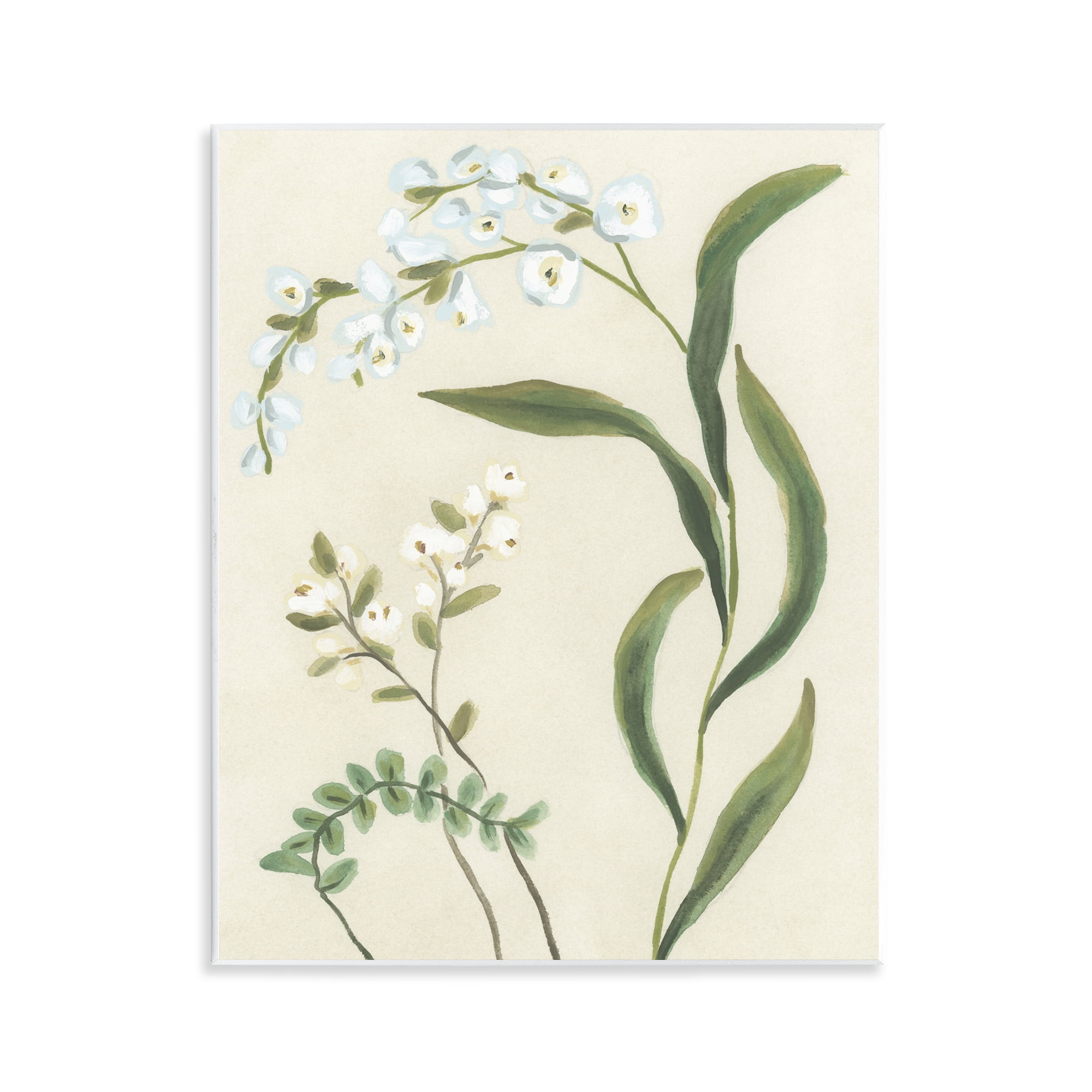Stupell Industries Neutral Snowdrop Stems Wall Plaque Art, design by June Erica Vess