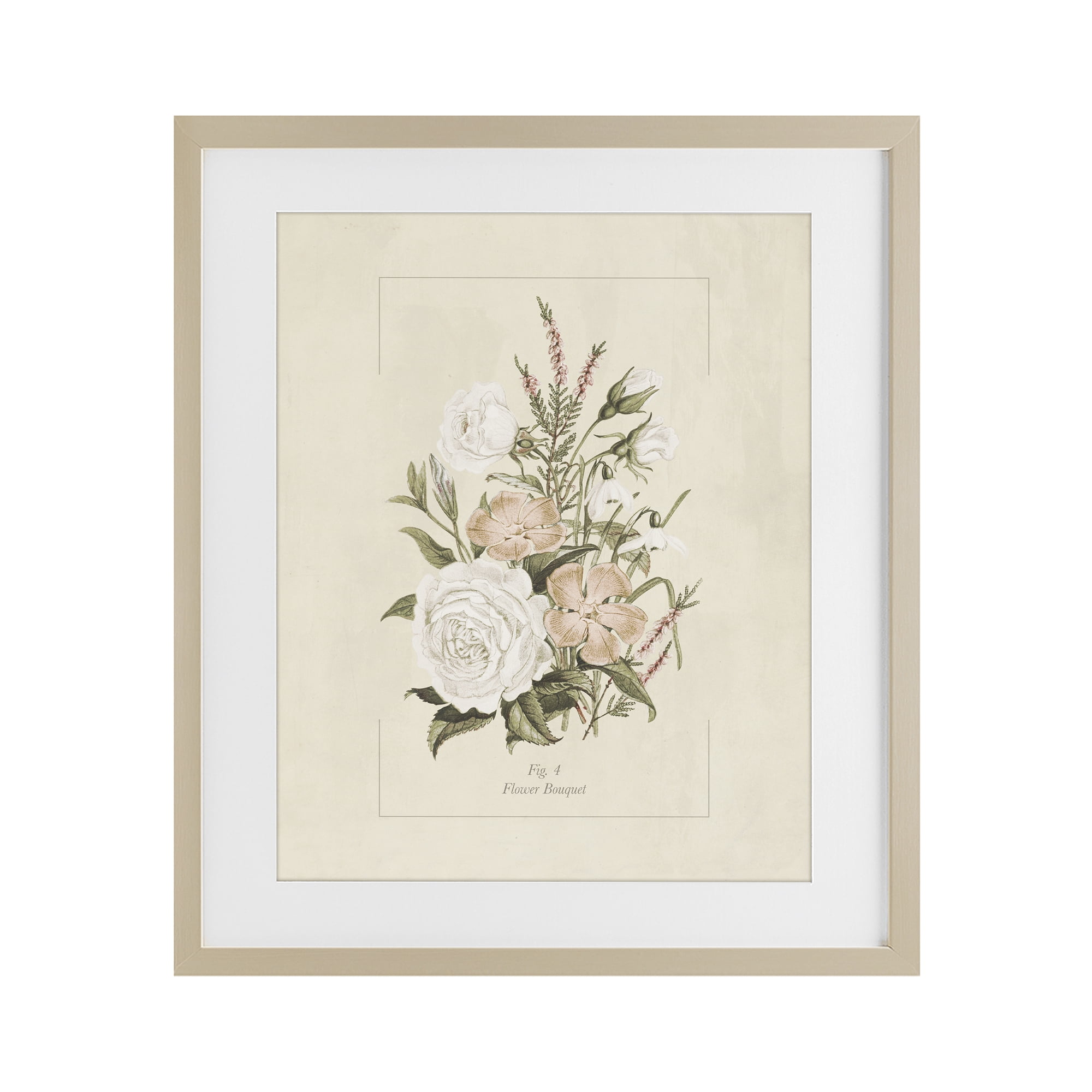 Stupell Industries Neutral & Soft Bouquet Study Birch Framed Print Under Glass, design by Dan Meneely